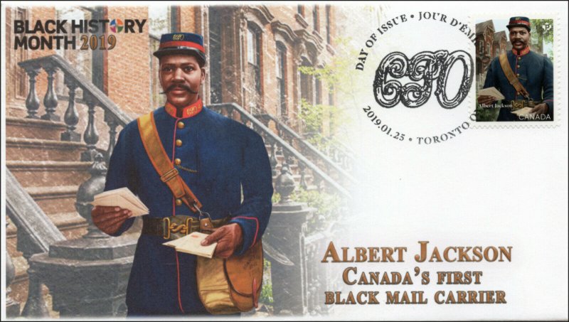 CA19-005, 2019, Albert Jackson, Pictorial Postmark, First Day Cover, Black Herit