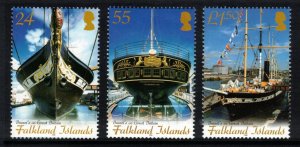 FALKLAND ISLANDS 2006 SS Great Britain; Scott 905-07, SG 1043-45; MNH