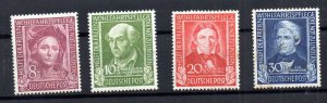 Germany 1949 Charity Personalities set LHM #117-120 WS15816