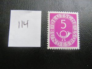 GERMANY  1951-52 MNH SC 672 POSTHORN SINGLE SUPERB (114)
