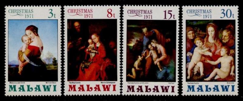 Malawi 178-81 MNH Christmas, Art, Madonna & Child, Raphael