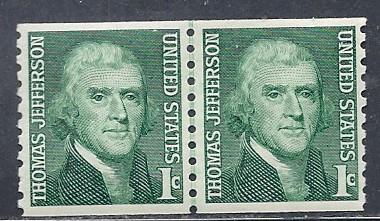 US#1299 $0.01  Joint Line  Pair  (MNH) CV $0.60