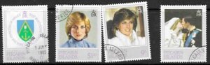 PITCAIRN ISLANDS SG226/9 1982 BIRTHDAY OF  PRINCESS DIANA USED