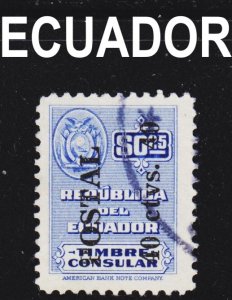 Ecuador Scott 550 MISSING ''P'' IN POSTAL ERROR F to VF u...
