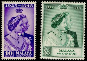 MALAYSIA - Selangor SG88-89, COMPLETE SET, NH MINT. Cat £27. RSW.