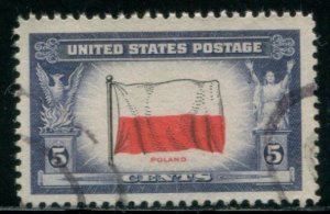 909 US 5c Poland, used