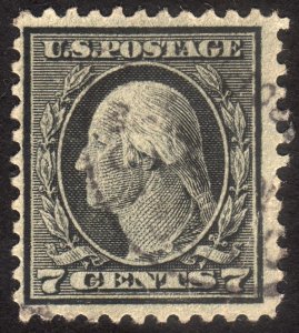1917, US 7c, Washington, Used, Sc 507