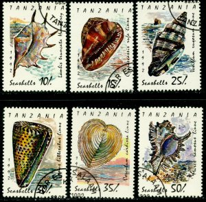 TANZANIA Sc#940-945 1992 Sea Shells Part Set Used-CTO