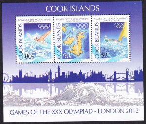 Cook Is. London Olympic Games MS 2012 MNH SC#1413-1415 SG#MS1659