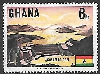 Ghana 1967 6np Dam, used, Scott #292