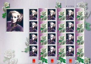 ISRAEL 2015 GRETA GARBO 1905 - 1990 110th BIRTHDAY SHEET MNH