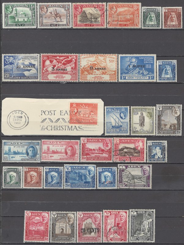 COLLECTION LOT OF #1125 ADEN 31 STAMPS  1939+ CV+$22