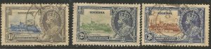 NIGERIA  34-36  USED,  SILVER JUBILEE