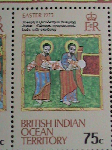 ​BRITISH INDIAN OCEAN TERRITORY STAMP:1973 SC#53a-17TH CENTURY-CRUCIFIXION MNH