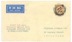 P4046 - GREAT BRITAIN, FIRST FLIGHT 29.5.1934 SCOTTISH ISLANDS SHETLAND