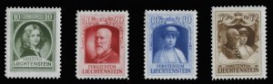 Liechtenstein #90-93 Cat$77, 1929 Prince Francis, set of four, never hinged