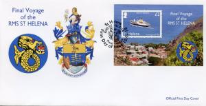 St Helena 2018 FDC RMS St Helena Final Voyage 1v M/S Cover Boats Ships Stamps