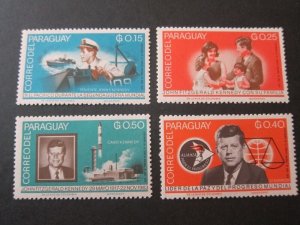 Paraguay 1965 Sc 887-91 John F Kennedy set MNH