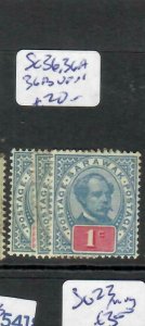 SARAWAK (PP2912B)  BROOKE 1C  SG 36,36A,36B   MOG  