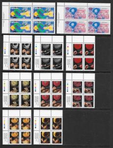 CANADA (79) Plate/Imprint Blocks ALL Different Mint Never Hinged FV=C$146.12