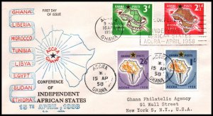 Ghana 21-24 Typed FDC