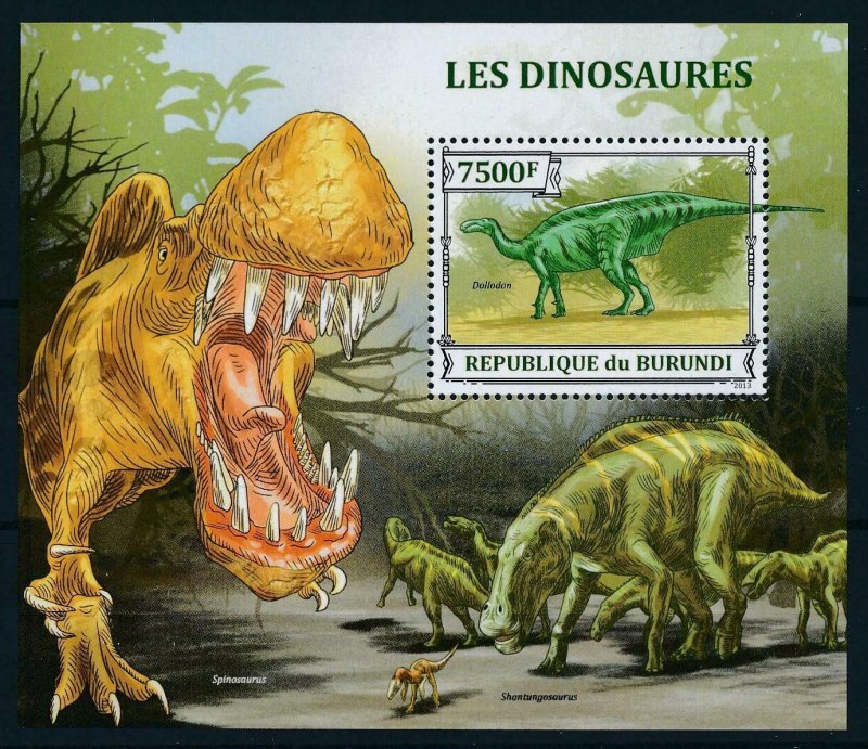[106113] Burundi 2013 Prehistoric animals dinosaurs Spinosaurus Sheet MNH
