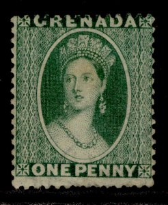 GRENADA QV SG14, 1d green/yellow-green, LH MINT. Cat £85.