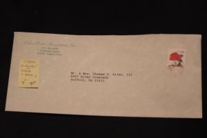 Scott US 2490 on cover Crittenden PO to Suffolk VA (#900)