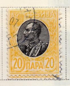 Serbia 1905-08 Early Issue Fine Used 20p. 008283