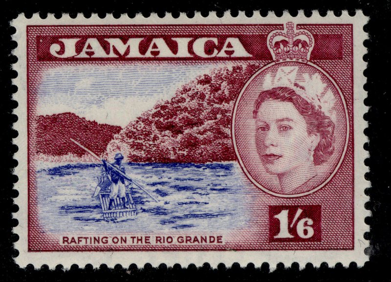 JAMAICA QEII SG169, 1s 6d ultramarine & reddish purple, NH MINT.