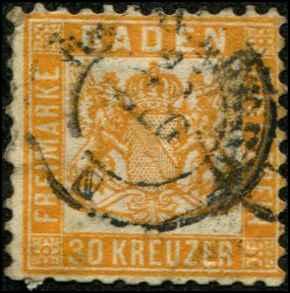 Germany - Baden SC# 25  Arms 30k SCV $2,250.00 no obvious faults