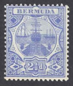 Bermuda Sc# 38 MH 1910 2 1/2p ultra Dry Dock