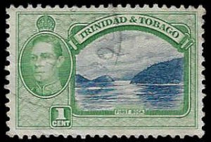 Trinidad & Tobago #50 Used VLH; 1c First Boca (1938) (2)