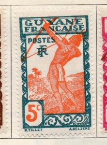 French Guiana 1929 Early Issue Fine Mint Hinged 5c. 114088