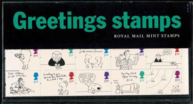 G.B.QE II 1996 GREETINGS CARTOONS MINT (NH) SG1905pa P.O.PACK G5 SUPERB