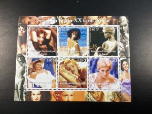 Congo 2002 Sexy Hollywood Actresses 2 sheets of 6