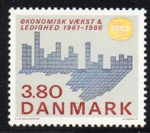 Denmark Sc 831 1986 25th Anniv OECD stamp mint NH
