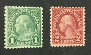 MOMEN: US STAMPS #578-579 MINT OG NH LOT #76170*