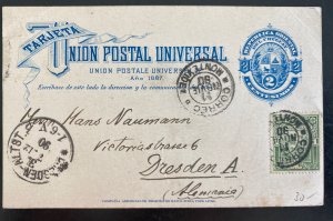 1890 Montevideo Uruguay Postal stationery postcard Cover To Dresden Germany