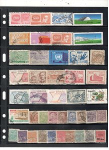 BRAZIL COLLECTION ON STOCK SHEET MINT/USED