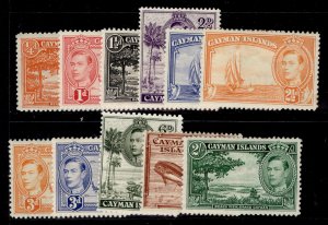 CAYMAN ISLANDS GVI SG116-124a, short set, M MINT. Cat £32.