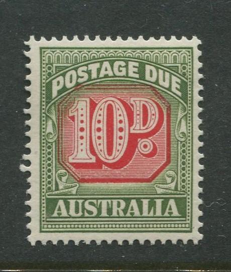 Australia - Scott J93 - Postage Due Issue -1958- No Wmk - MNH -Single 10d stamp