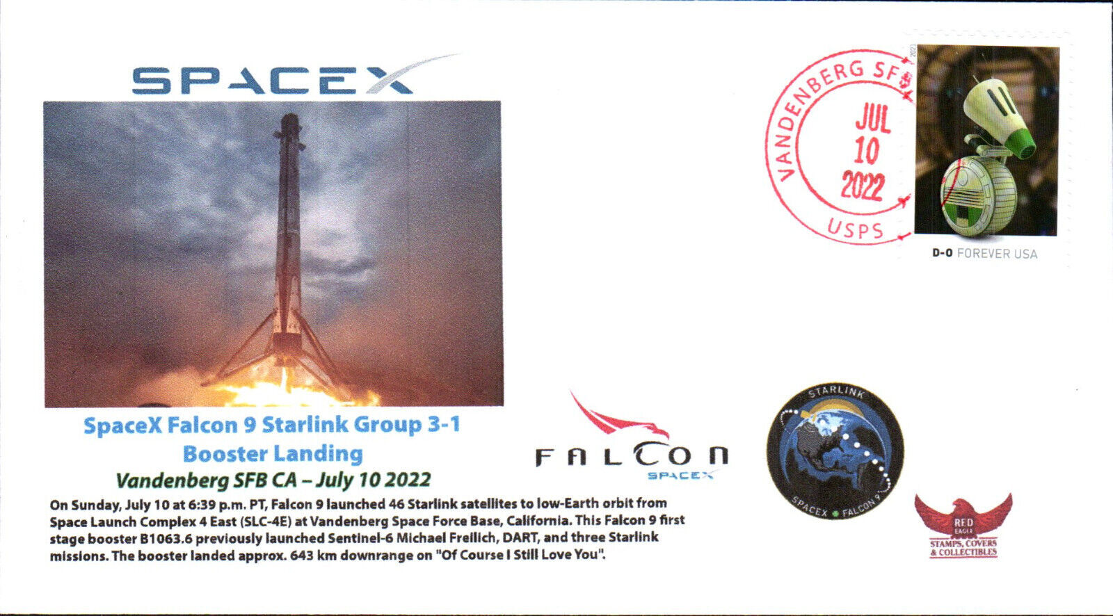 2022 SpaceX Falcon 9 Booster Landing Starlink Group 31 Mission VSFB 10