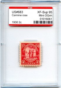 US SCOTT #683 MINT-XF-SUP-OG-NH GRADED 95 PSE ENCAPSULATED SMQ $60 (8/14/24 GP)