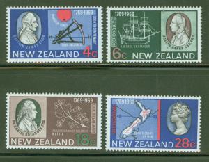 New Zealand Scott 431-4 MNH** Cook set 1969 CV$11.25