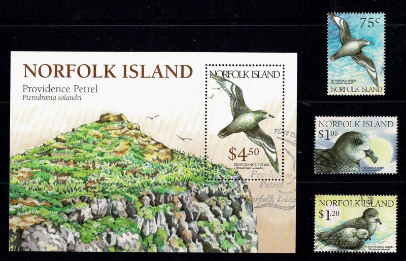 Norfolk Island 1999 Providence Petrel - Bird  Set of 3 + Minisheet Used