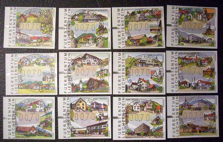 Liechtenstein unlisted by Scott - Frama Labels used