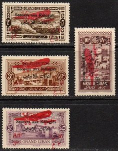 Lebanon Sc #CB1-CB4 Mint Hinged