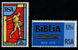 SOUTH AFRICA SG301/2 1970 150th ANNIV OF BIBLE SOCIETY OF SOUTH AFRICA MNH