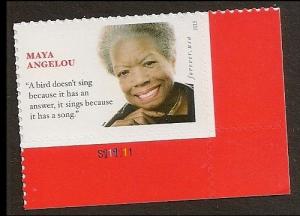 US 4979 Maya Angelou F plate single MNH 2015